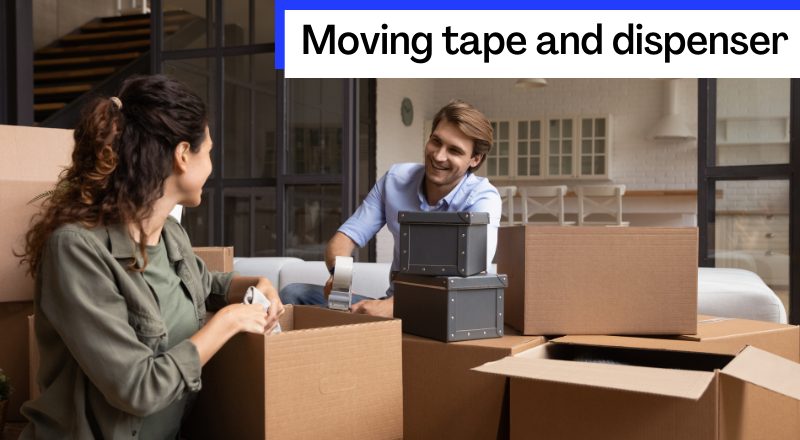 Moving tape and dispenser